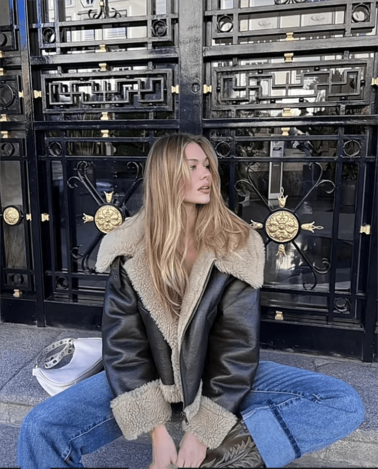 SaneShoppe - 2025 Autumn winter new women's thickened warm double - sided short jacket Women's brown coat