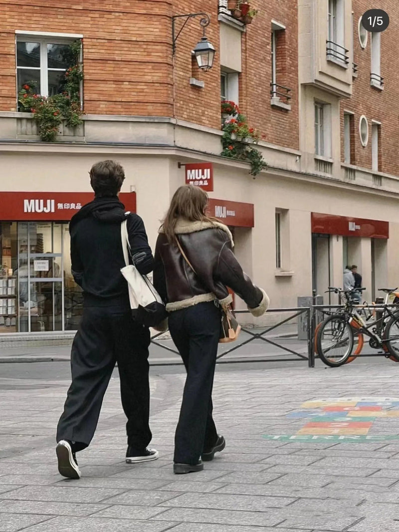 SaneShoppe - 2025 Autumn winter new women's thickened warm double - sided short jacket Women's brown coat