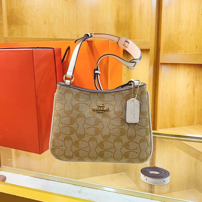 SaneShoppe - 2025 Geometric Print Women's Crossbody Bag PU Leather Elegant Ladies Shoulder Bag Classic Commuter Clutch luxury designer bags