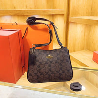 SaneShoppe - 2025 Geometric Print Women's Crossbody Bag PU Leather Elegant Ladies Shoulder Bag Classic Commuter Clutch luxury designer bags