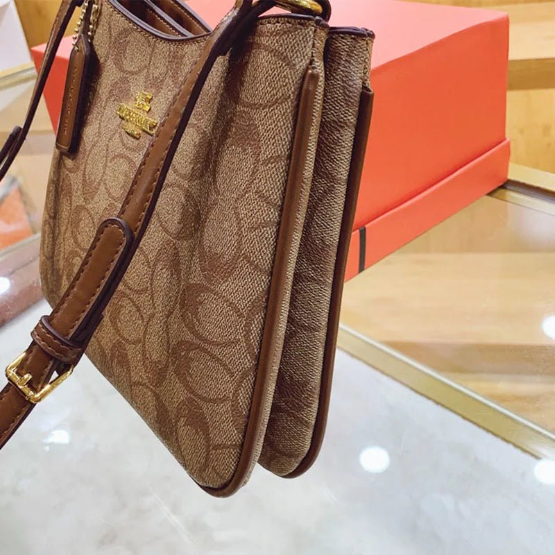 SaneShoppe - 2025 Geometric Print Women's Crossbody Bag PU Leather Elegant Ladies Shoulder Bag Classic Commuter Clutch luxury designer bags