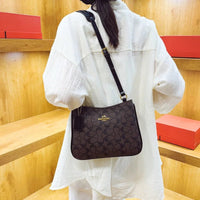 SaneShoppe - 2025 Geometric Print Women's Crossbody Bag PU Leather Elegant Ladies Shoulder Bag Classic Commuter Clutch luxury designer bags