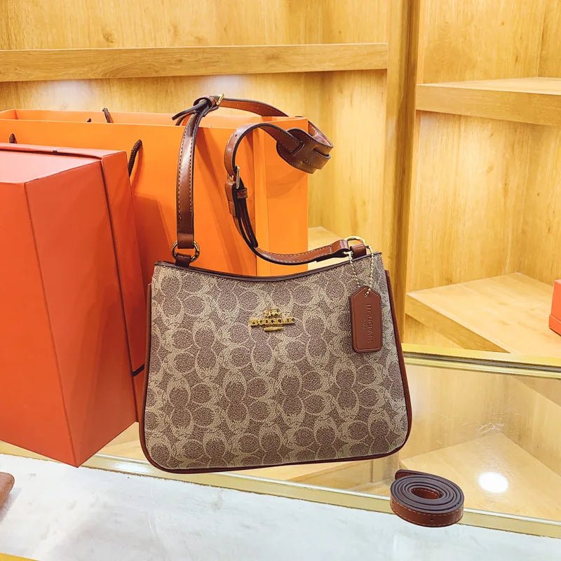 SaneShoppe - 2025 Geometric Print Women's Crossbody Bag PU Leather Elegant Ladies Shoulder Bag Classic Commuter Clutch luxury designer bags