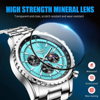SaneShoppe-2027 LIGE Men's Luxury Chronograph Watch Waterproof Sport Wristwatch