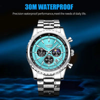 SaneShoppe-2027 LIGE Men's Luxury Chronograph Watch Waterproof Sport Wristwatch