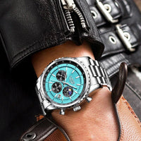 SaneShoppe-2027 LIGE Men's Luxury Chronograph Watch Waterproof Sport Wristwatch