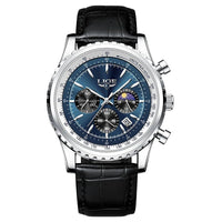 SaneShoppe-2027 LIGE Men's Luxury Chronograph Watch Waterproof Sport Wristwatch