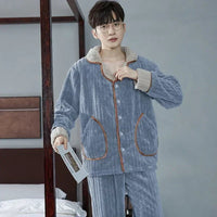 SaneShoppe-Men's Flannel Pajama Set | Soft Sleepwear for Autumn Winter 2026