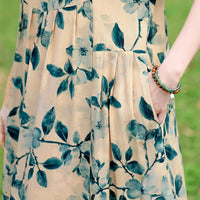 SaneShoppe-2025 Vintage Floral Summer Dress for Women Plus Size Casual Fashion Print Loose Arrival