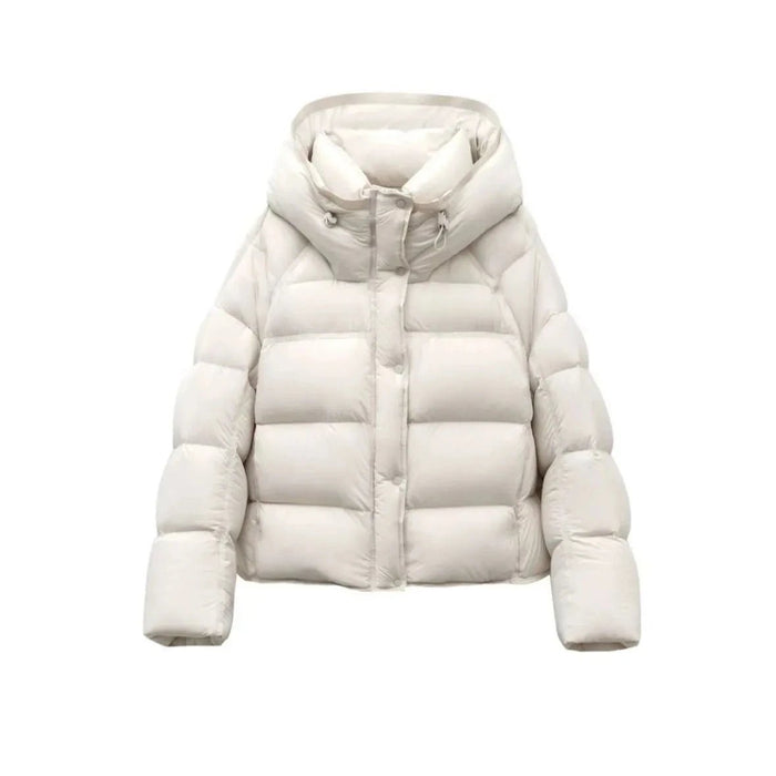 SaneShoppe - 2025 New Women Cotton Padded Jacket Winter Short Hooded Loose Cotton Coat Korean Women Parkas Coat Solid Outwear Women Puffer