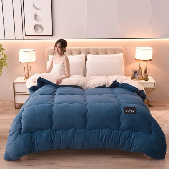 SaneShoppe-2025 Winter Thickened Milk Fleece Quilt - Keep Warm in Style!