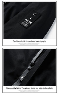 SaneShoppe - 2025 Spring and Autumn New Men Fashion Zipper Hooded Jacket High Quality Windproof and Waterproof Outdoor Comfortable Coat