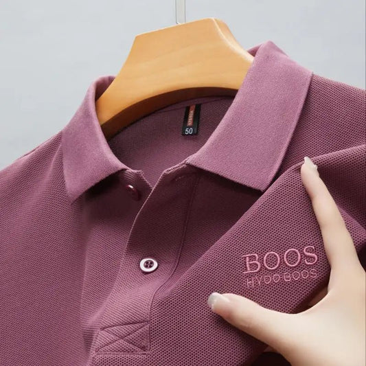 SaneShoppe-2025 Embroidered Men's Cotton Polo Shirt Top Summer Collection