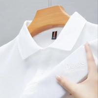 SaneShoppe-2025 Embroidered Men's Cotton Polo Shirt Top Summer Collection