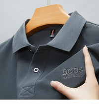 SaneShoppe-2025 Embroidered Men's Cotton Polo Shirt Top Summer Collection