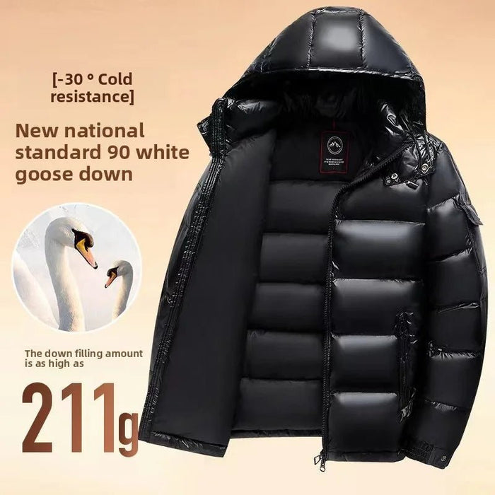 SaneShoppe - 2025 Winter New Goose Down Jacket Coat Thickened Warm Goose Down Content 90% Male Female High Quality Fabric