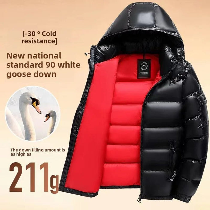 SaneShoppe - 2025 Winter New Goose Down Jacket Coat Thickened Warm Goose Down Content 90% Male Female High Quality Fabric