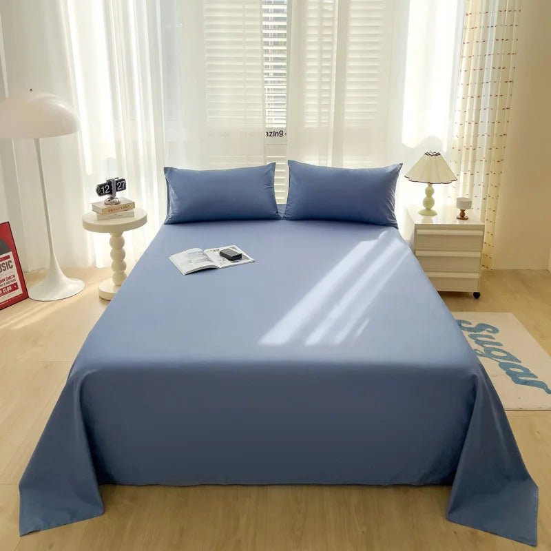 SaneShoppe-100% Cotton Solid Color Bed Sheet Set - 2026 Simple Style Comfort Series