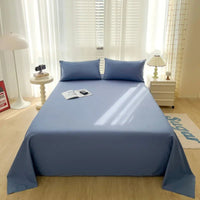 SaneShoppe-100% Cotton Solid Color Bed Sheet Set - 2026 Simple Style Comfort Series