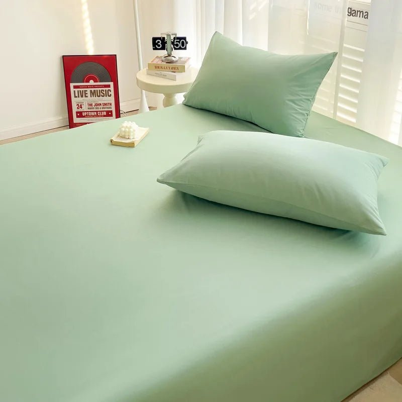 SaneShoppe-100% Cotton Solid Color Bed Sheet Set - 2026 Simple Style Comfort Series