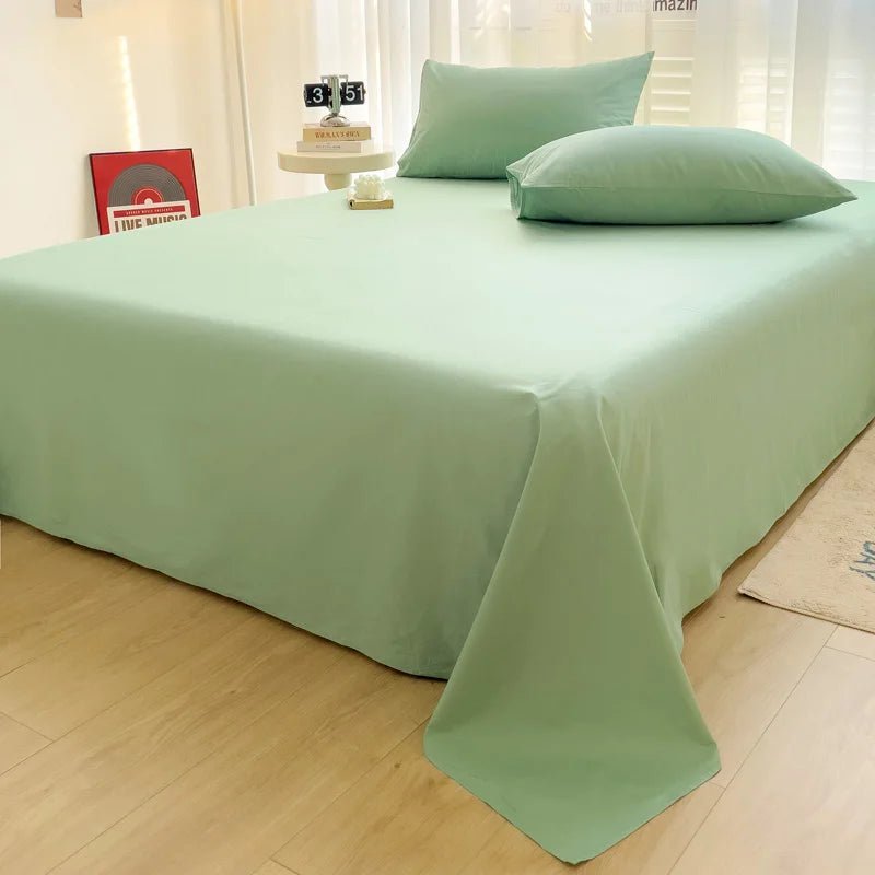 SaneShoppe-100% Cotton Solid Color Bed Sheet Set - 2026 Simple Style Comfort Series