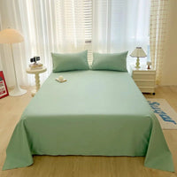 SaneShoppe-100% Cotton Solid Color Bed Sheet Set - 2026 Simple Style Comfort Series