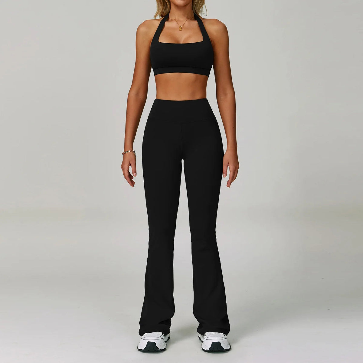 SaneShoppe - 2PCS Yoga Suit Women Sport Bra High Waist Leggings Shorts Outfit Gym Set Fitness Workout Clothes Tight Push Up Impact Sportswear