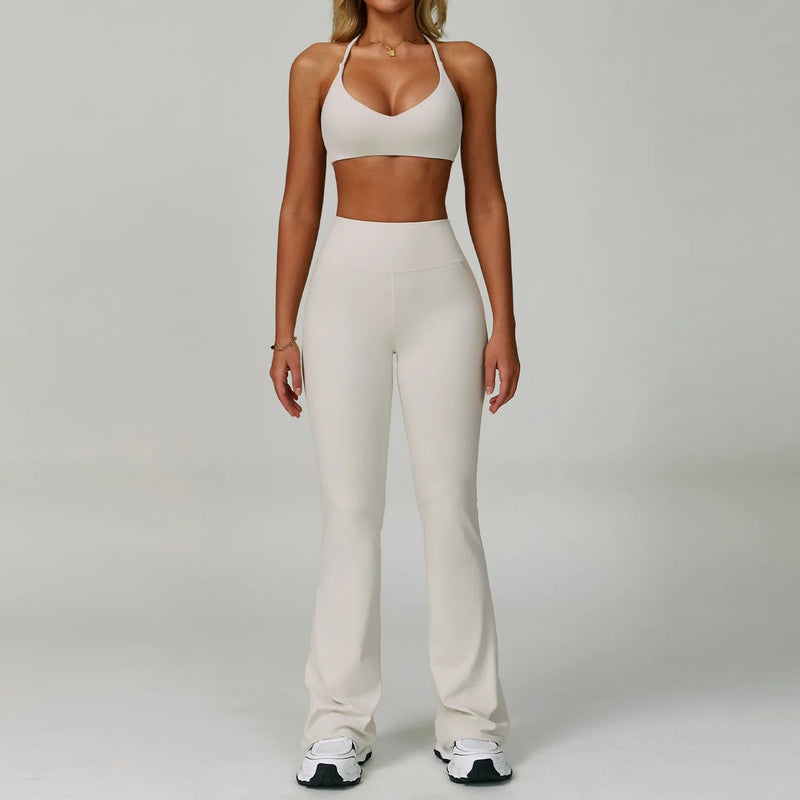 SaneShoppe - 2PCS Yoga Suit Women Sport Bra High Waist Leggings Shorts Outfit Gym Set Fitness Workout Clothes Tight Push Up Impact Sportswear