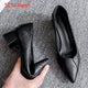 black 5cm thick heel