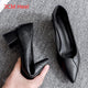 black 3cm thick heel