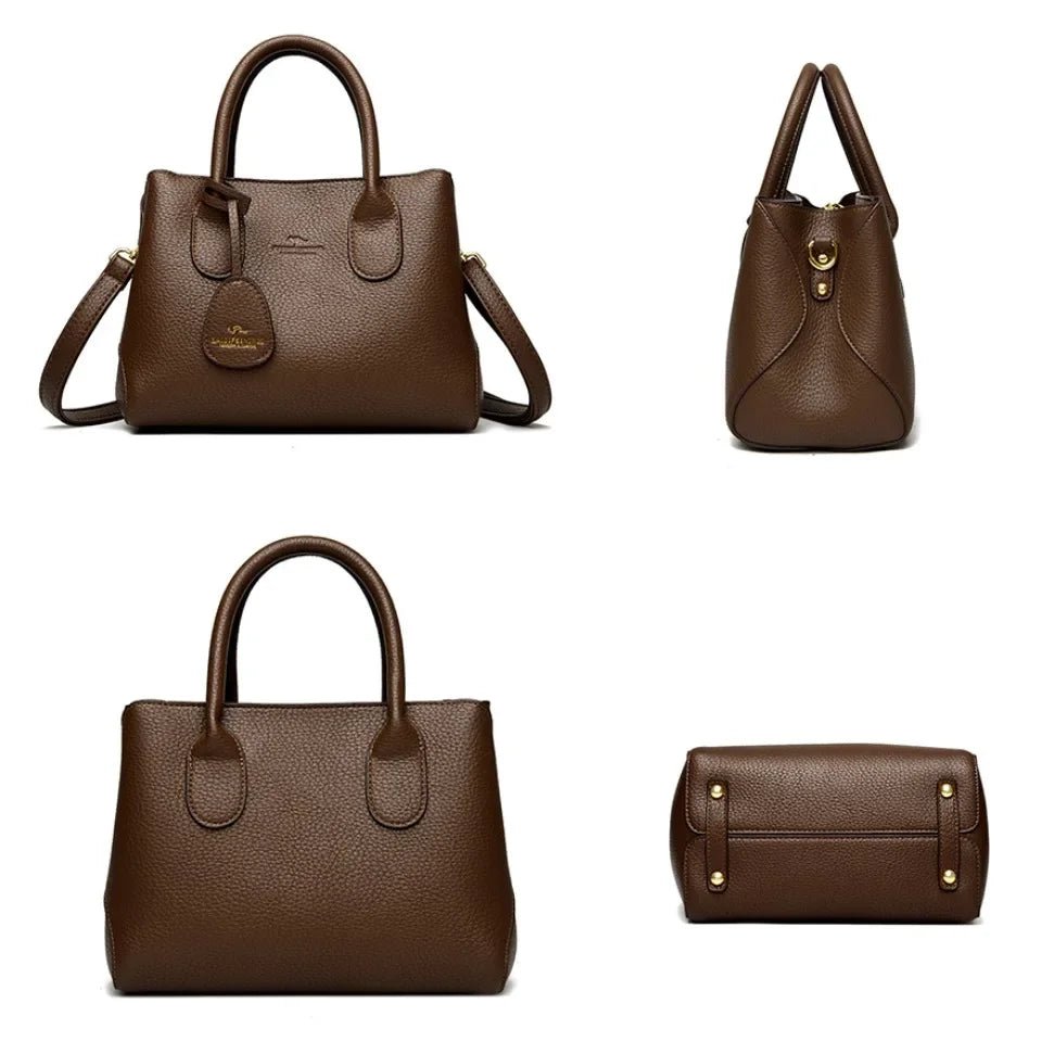 SaneShoppe - 3 - layer Design Women's Handbags Luxury Shoulder Crossbody Bags High Quality PU Leather Bag Ladies Fashion Messenger Sac A Main