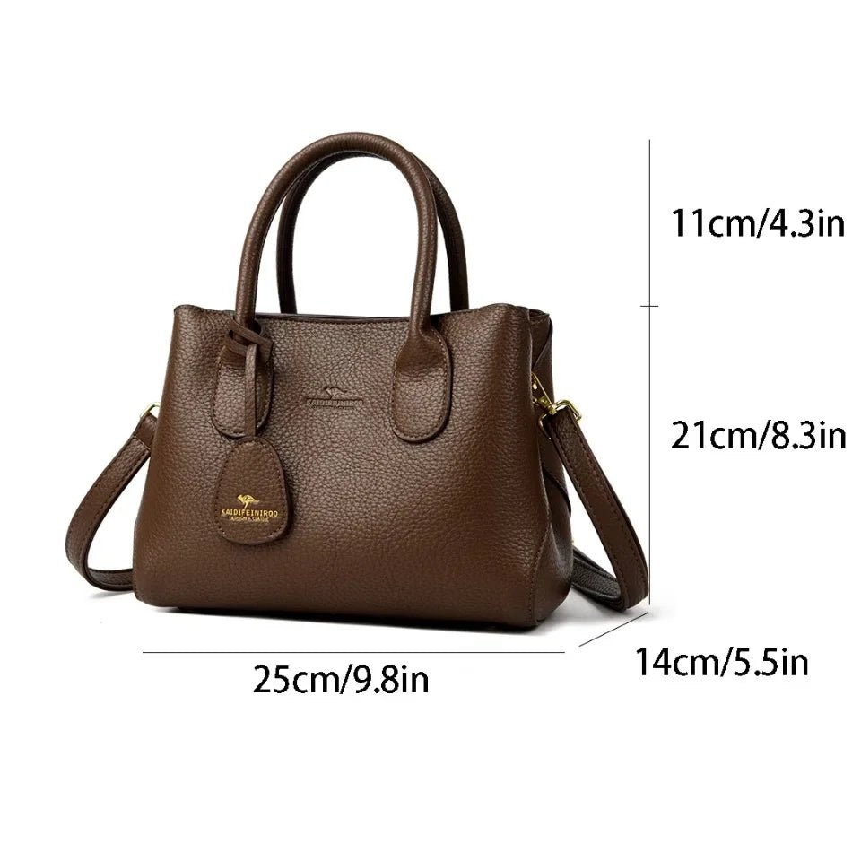 SaneShoppe - 3 - layer Design Women's Handbags Luxury Shoulder Crossbody Bags High Quality PU Leather Bag Ladies Fashion Messenger Sac A Main