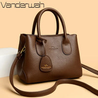 SaneShoppe - 3 - layer Design Women's Handbags Luxury Shoulder Crossbody Bags High Quality PU Leather Bag Ladies Fashion Messenger Sac A Main