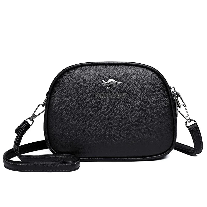 SaneShoppe - 3 Layers Zipper Pockets Quality Crocodile PU Leather Women's Handbags Shoulder CrossBody Bags Light Luxury Female Handbag Sac