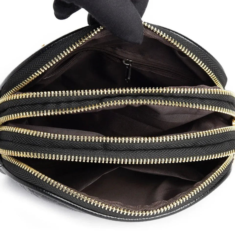 SaneShoppe - 3 Layers Zipper Pockets Quality Crocodile PU Leather Women's Handbags Shoulder CrossBody Bags Light Luxury Female Handbag Sac