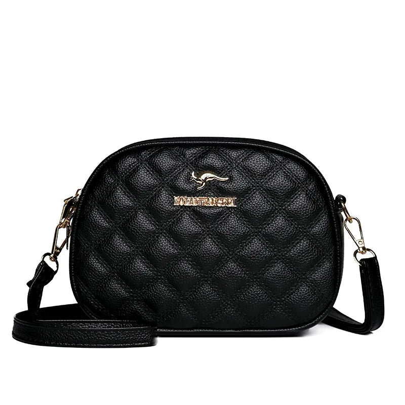 SaneShoppe - 3 Layers Zipper Pockets Quality Crocodile PU Leather Women's Handbags Shoulder CrossBody Bags Light Luxury Female Handbag Sac