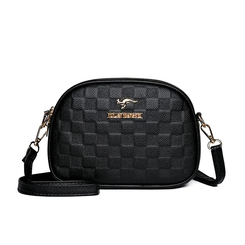 SaneShoppe - 3 Layers Zipper Pockets Quality Crocodile PU Leather Women's Handbags Shoulder CrossBody Bags Light Luxury Female Handbag Sac