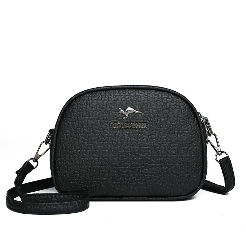 SaneShoppe - 3 Layers Zipper Pockets Quality Crocodile PU Leather Women's Handbags Shoulder CrossBody Bags Light Luxury Female Handbag Sac