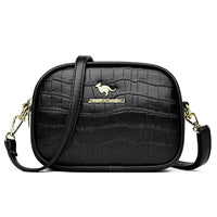 SaneShoppe - 3 Layers Zipper Pockets Quality Crocodile PU Leather Women's Handbags Shoulder CrossBody Bags Light Luxury Female Handbag Sac