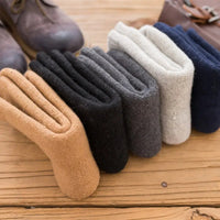SaneShoppe - 3Pairs/Men's Winter Warm Wool Socks Women Super Thick Heart Thickened Loop Merino Wool Socks