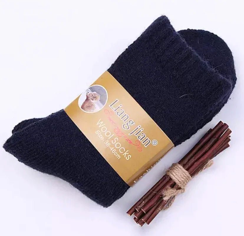 SaneShoppe - 3Pairs/Men's Winter Warm Wool Socks Women Super Thick Heart Thickened Loop Merino Wool Socks