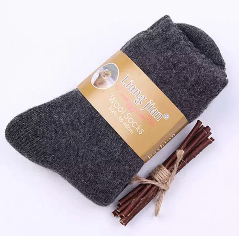 SaneShoppe - 3Pairs/Men's Winter Warm Wool Socks Women Super Thick Heart Thickened Loop Merino Wool Socks