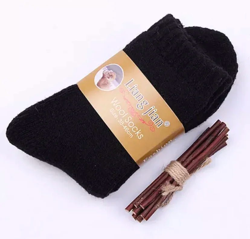 SaneShoppe - 3Pairs/Men's Winter Warm Wool Socks Women Super Thick Heart Thickened Loop Merino Wool Socks