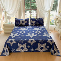 SaneShoppe-Solid Color Bed Sheet Set with Pillowcase - Single/Queen/King Size Flat Bedsheets