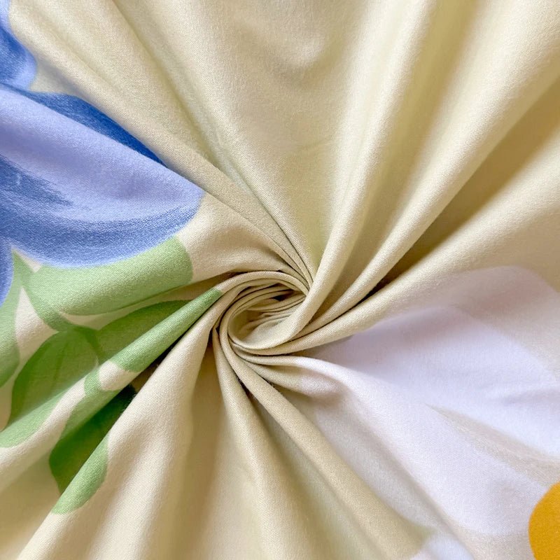 SaneShoppe-Solid Color Bed Sheet Set with Pillowcase - Single/Queen/King Size Flat Bedsheets