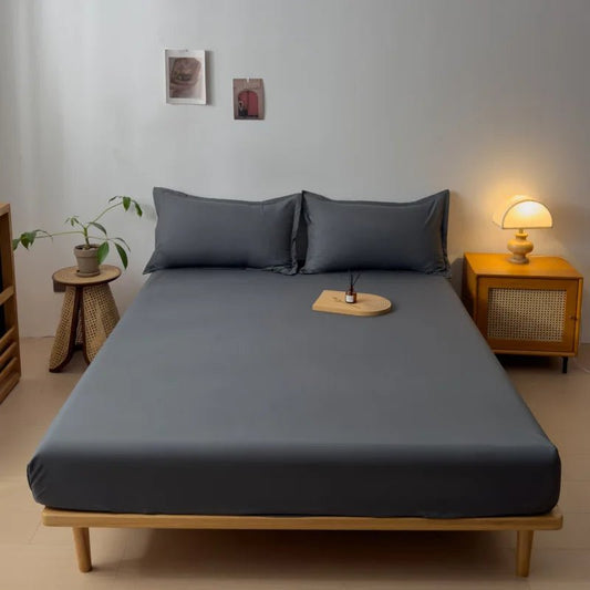 SaneShoppe-Soft Cotton Bed Sheet Set with Pillowcases, Breathable Mattress Cover and Bedding Set