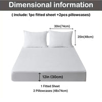 SaneShoppe-Soft Cotton Bed Sheet Set with Pillowcases, Breathable Mattress Cover and Bedding Set