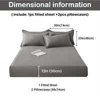 SaneShoppe-Soft Cotton Bed Sheet Set with Pillowcases, Breathable Mattress Cover and Bedding Set
