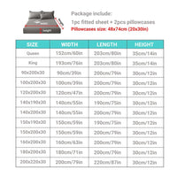 SaneShoppe-Soft Cotton Bed Sheet Set with Pillowcases, Breathable Mattress Cover and Bedding Set