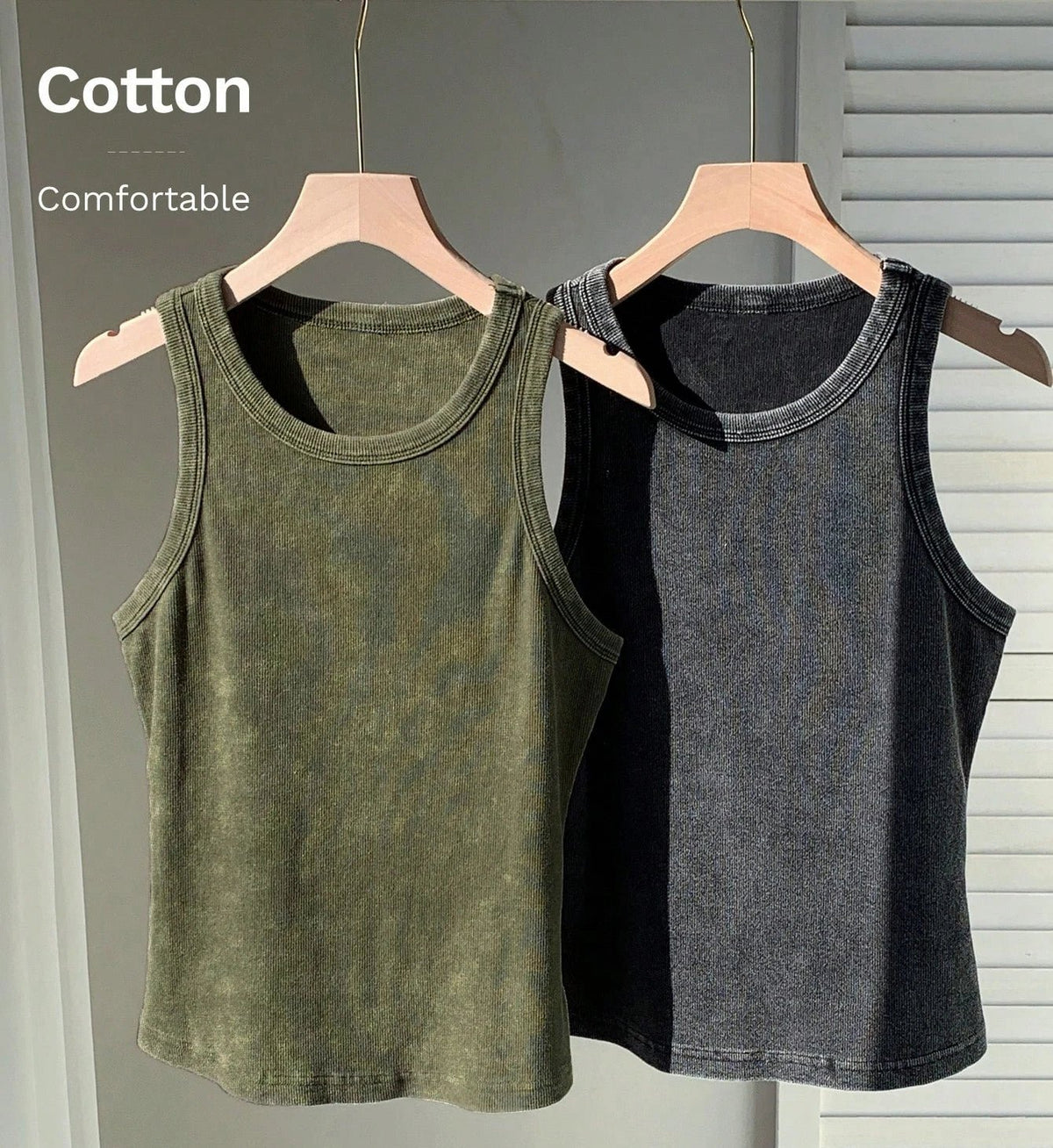SaneShoppe - 3PCS Set Cotton Camisole Vest Paired Summer Slim Fit Clothing Simple Versatile Basic Top Breathable Womens Korean Style Tops